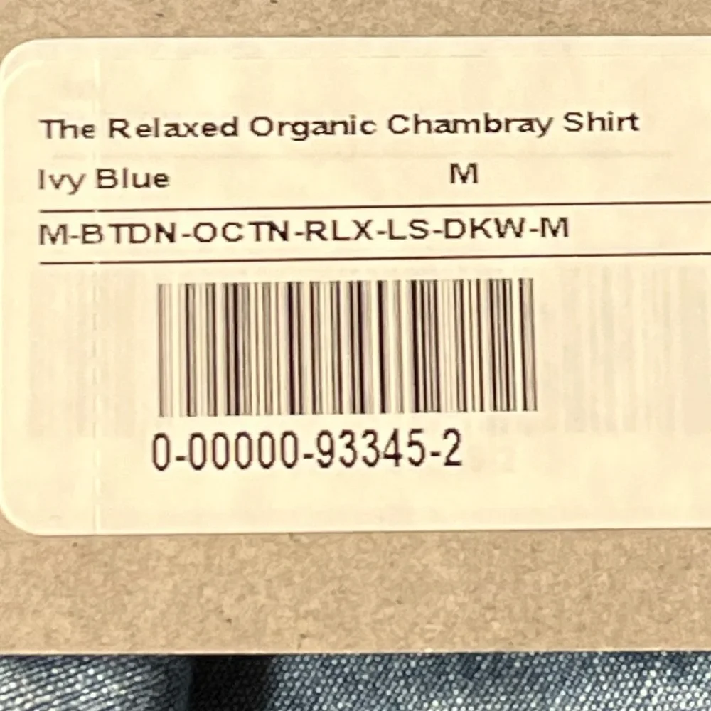 Everlane Relaxed Organic Cotton Chambray Long Sleeve Button Down Shirt Medium